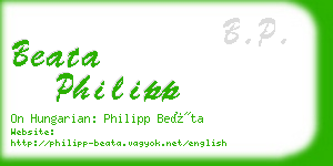 beata philipp business card